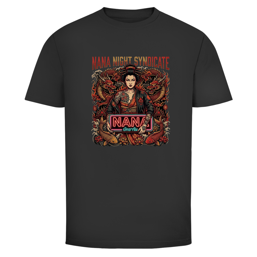 Nana Night Syndicate T-Shirt — Bangkok Nightlife Graphic Tee – T-Shirt Frontansicht