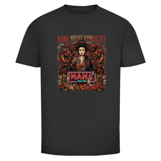 Nana Night Syndicate T-Shirt — Bangkok Nightlife Graphic Tee – T-Shirt Frontansicht