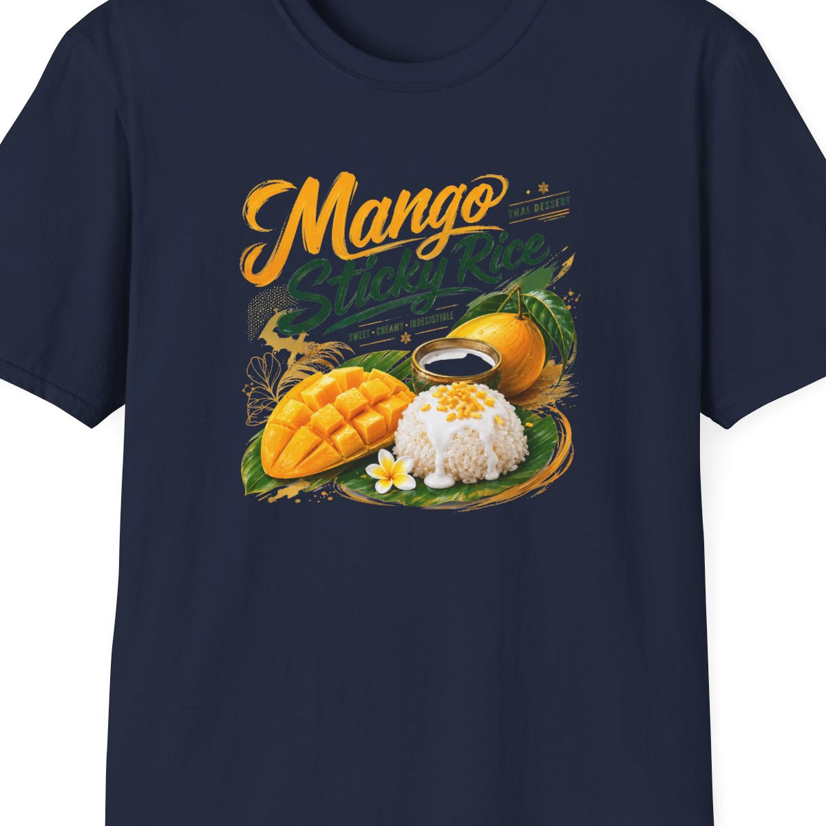 Mango Sticky Rice T-Shirt – Sweet Life BKK · Thai Dessert Graphic Tee | Wild Boys – Design Nahaufnahme