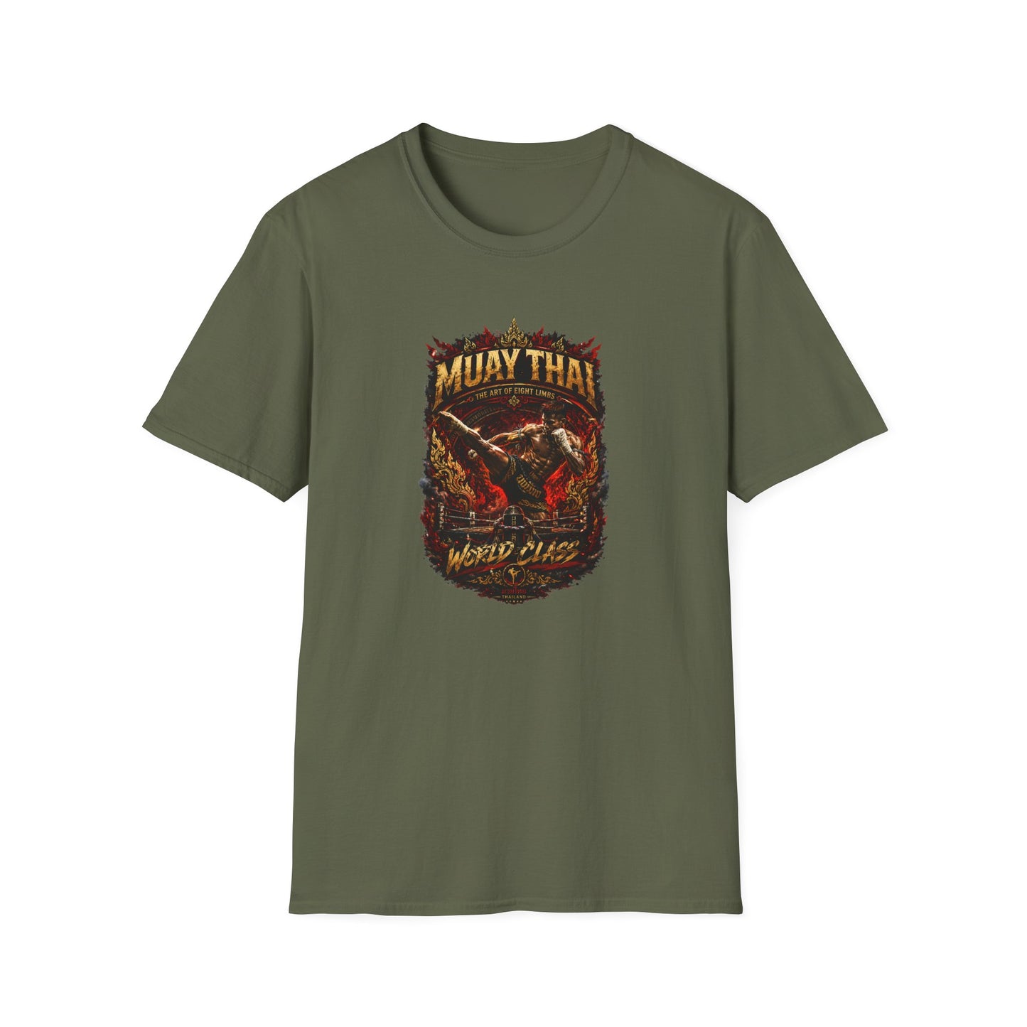 Muay Thai T-Shirt schwarz — Boxer Streetwear Vorderansicht
