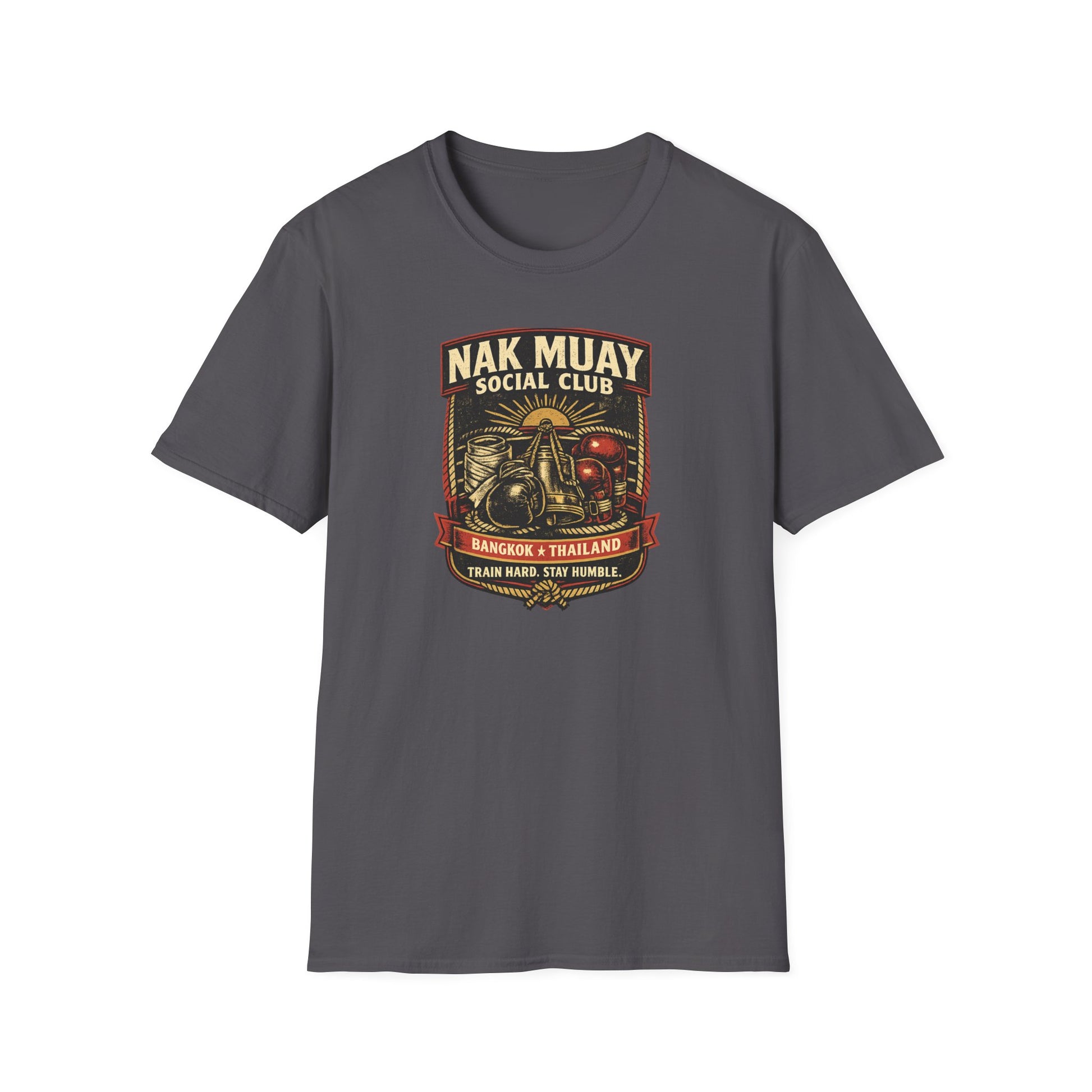 Nak Muay Social Club Designdetail Muay Thai Vintage Badge Artwork Nahaufnahme