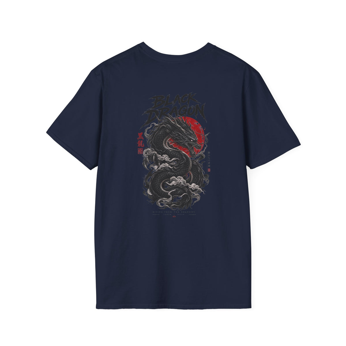 Black Dragon Tattoo T-Shirt navy — Irezumi Streetwear Vorderansicht