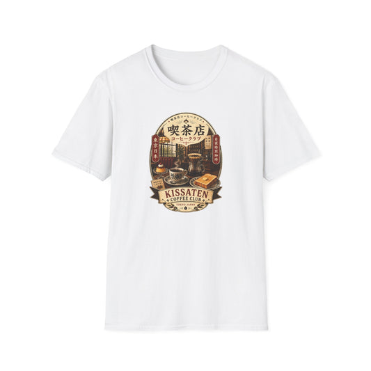 Kissaten Coffee Club T-Shirt Charcoal Japanisches Kaffeehaus Graphic Tee Streetwear Geschenk