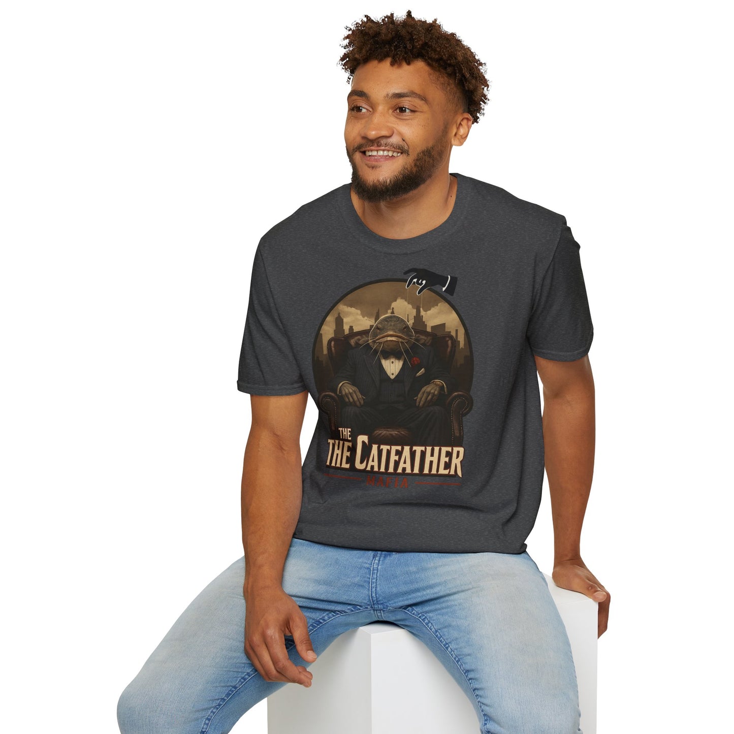 Mafia Fisherman T-Shirt, Men Women Unisex Tee, Angel Tees, Wels Fish Design Shirt, Fishing Gift – T-Shirt Ansicht 30