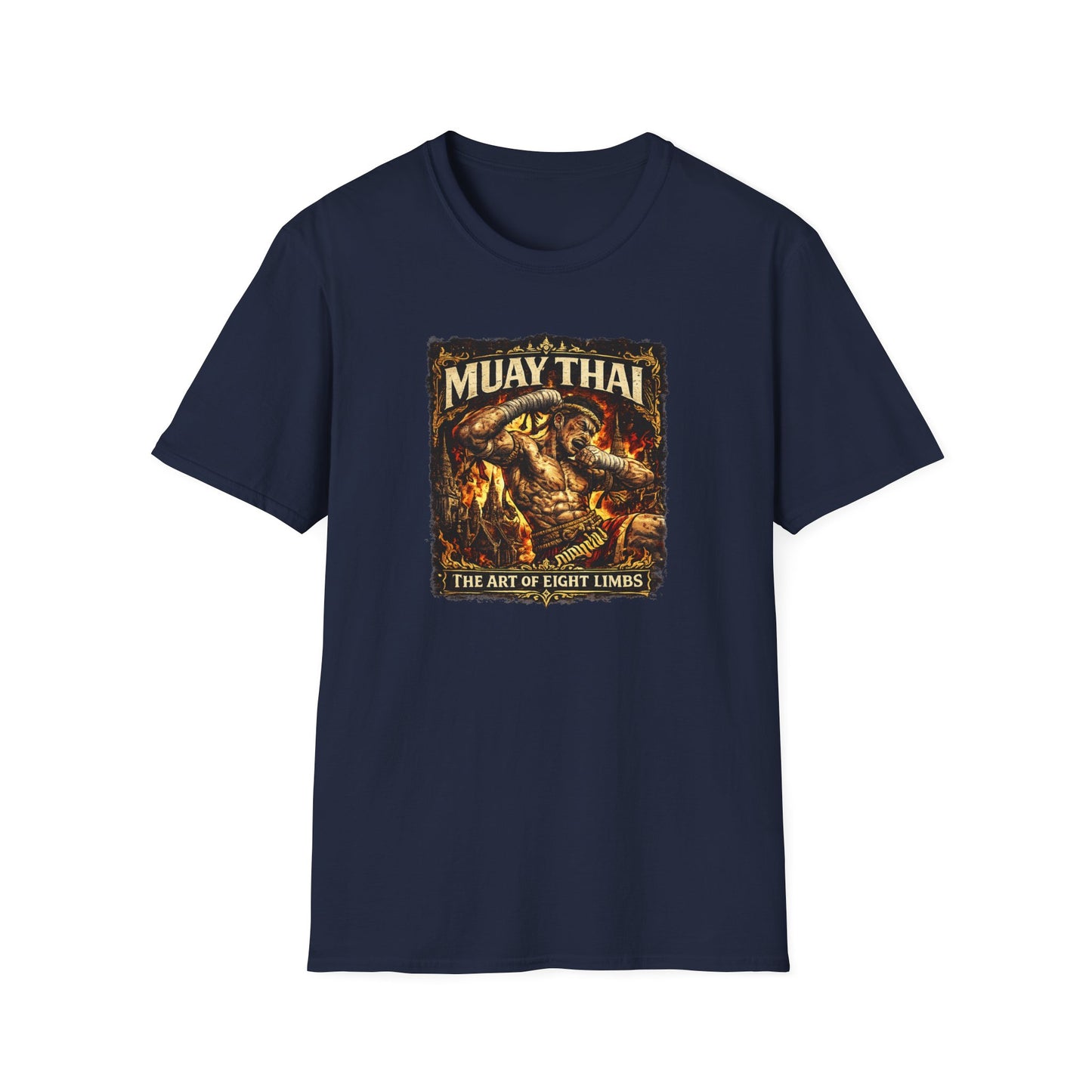 Muay Thai T-Shirt Dark Chocolate – Thai Boxing Streetwear Vorderansicht