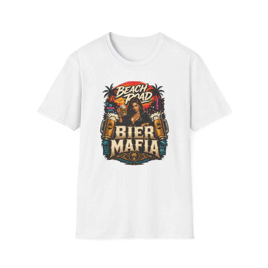 Beach Road Bier Mafia T-Shirt Weiß Pattaya Thailand Graphic Tee Geschenk