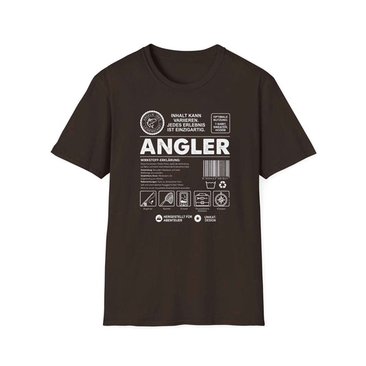 Wirkstoff Angler T-Shirt Herren – T-Shirt Designdetail Nahaufnahme