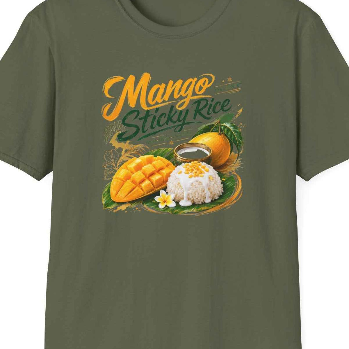 Mango Sticky Rice T-Shirt – Sweet Life BKK · Thai Dessert Graphic Tee | Wild Boys – Design Nahaufnahme