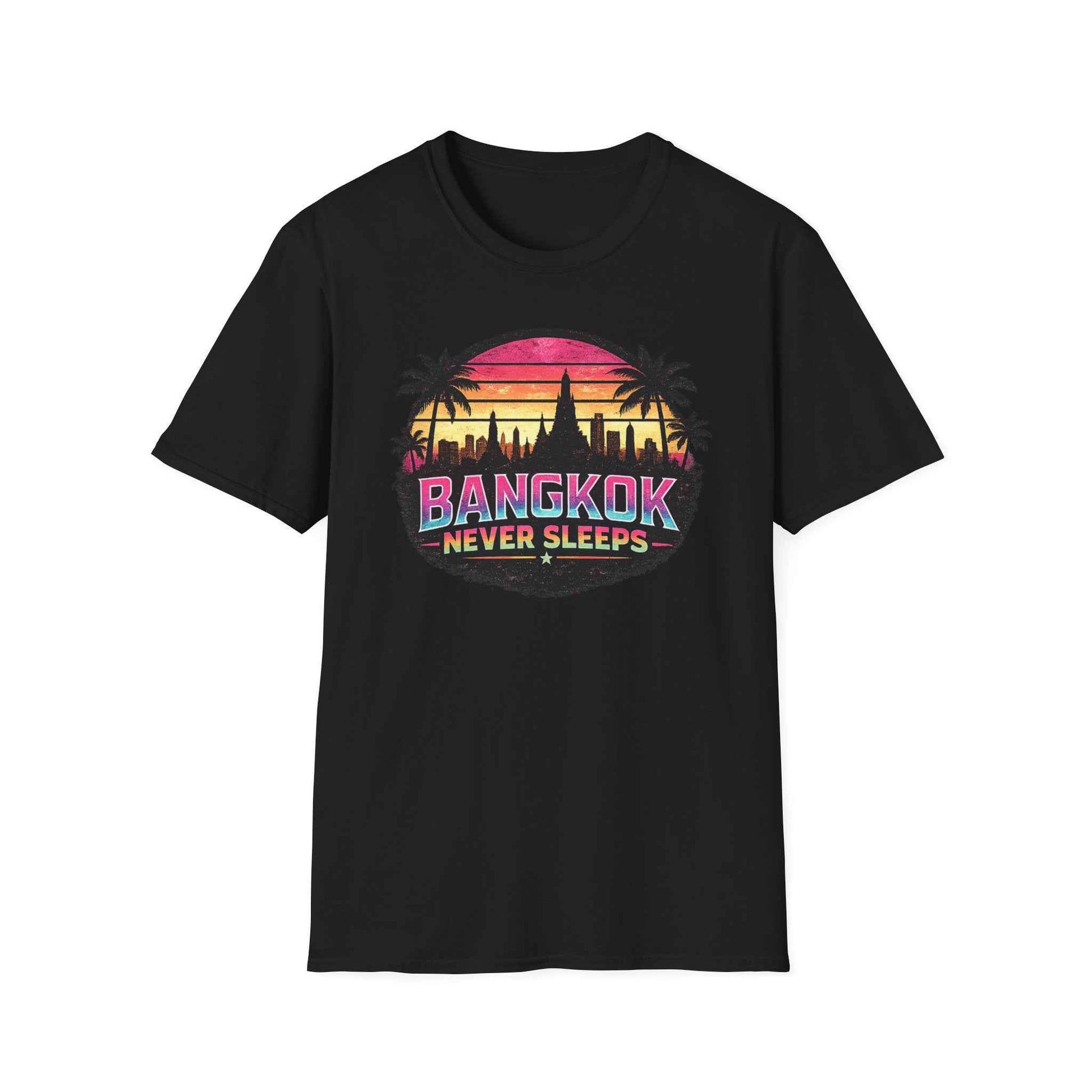 Bangkok Never Sleeps Designdetail Retro Sonnenuntergang Bangkok Skyline Nahaufnahme