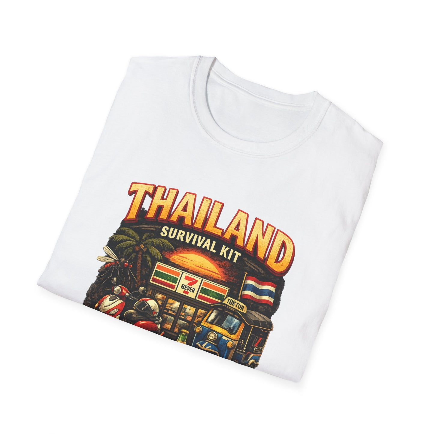 Thailand Survival Kit T-Shirt Charcoal Funny Thailand Souvenir Graphic Tee