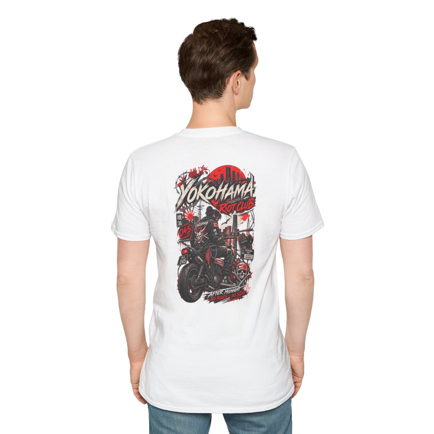 Yokohama Night Rider T-Shirt Rückansicht — Japan Streetwear