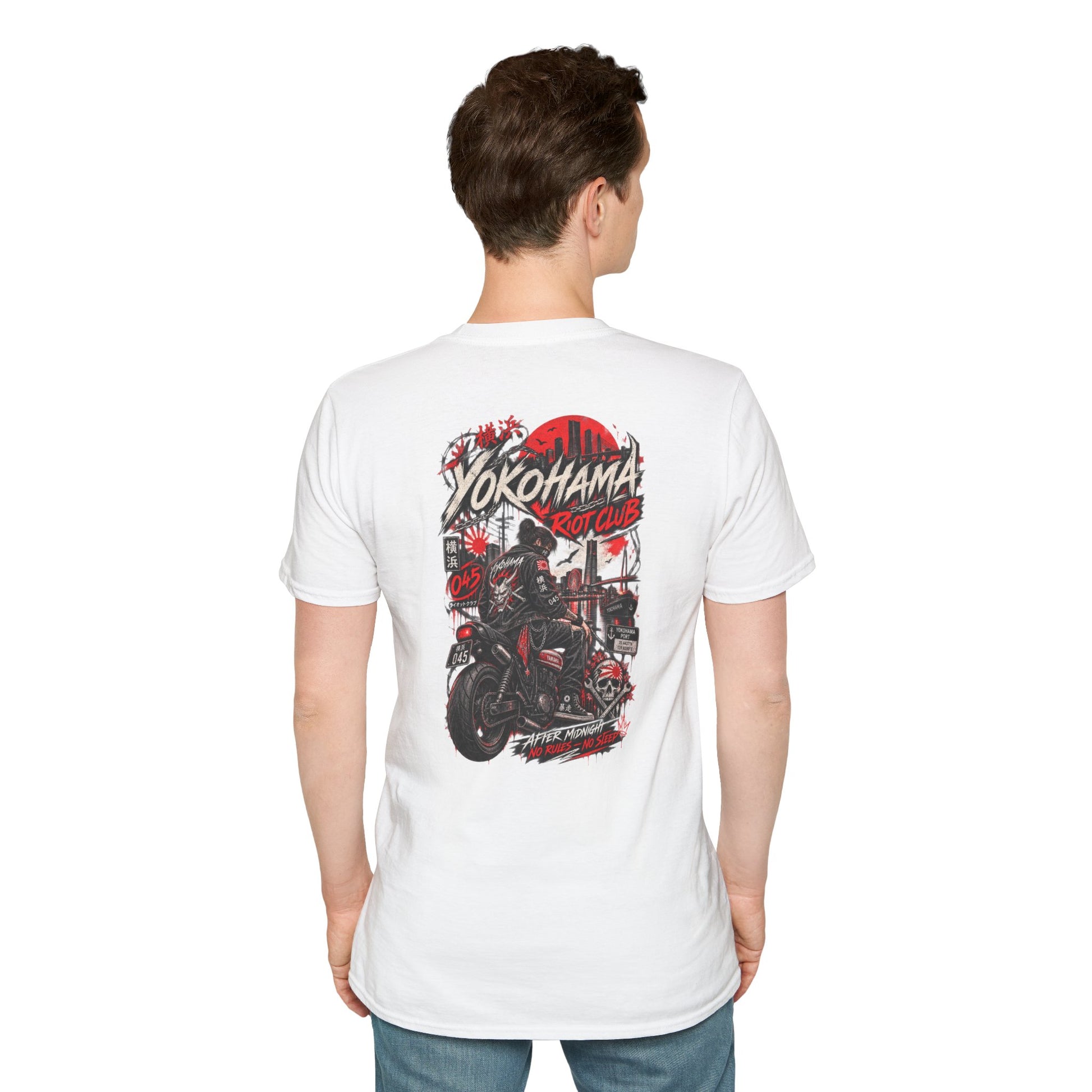 Yokohama Night Rider T-Shirt Rückansicht — Japan Streetwear