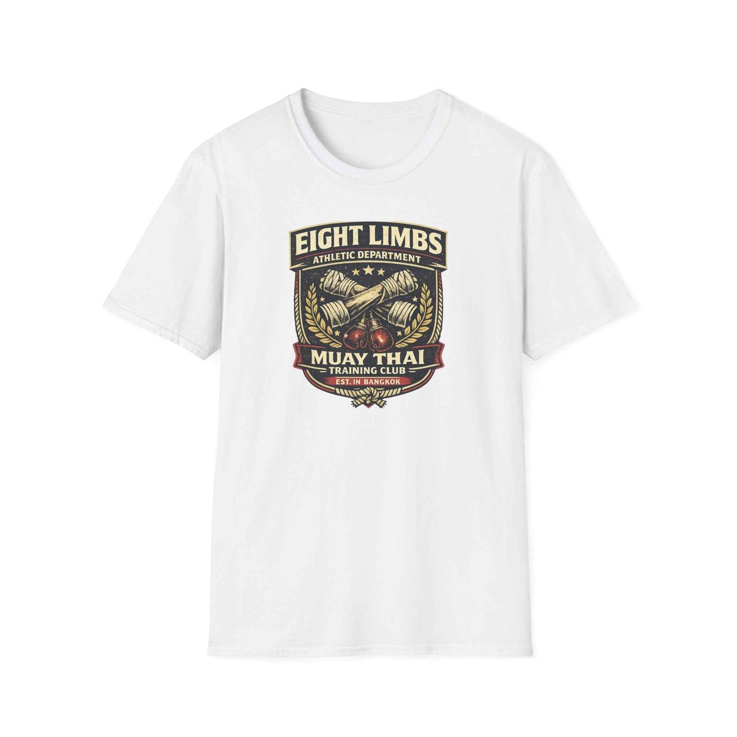 Eight Limbs Muay Thai T-Shirt – Bangkok Training Club Vintage Badge Graphic Tee