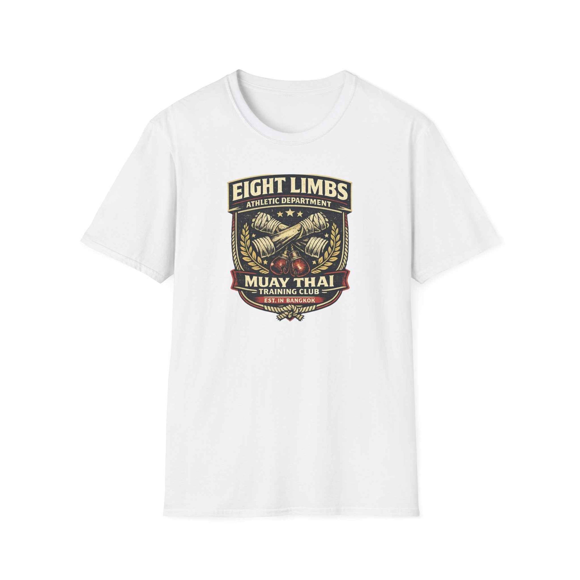 Eight Limbs Muay Thai T-Shirt – Bangkok Training Club Vintage Badge Graphic Tee