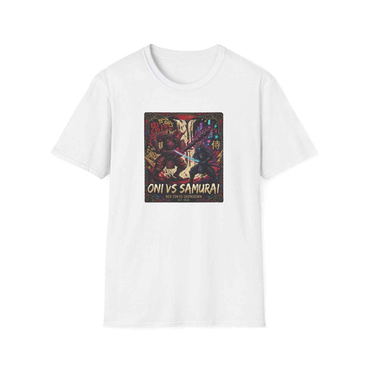 Oni vs Samurai T-Shirt – Japanese Streetwear Anime Kanji Herren Damen Unisex