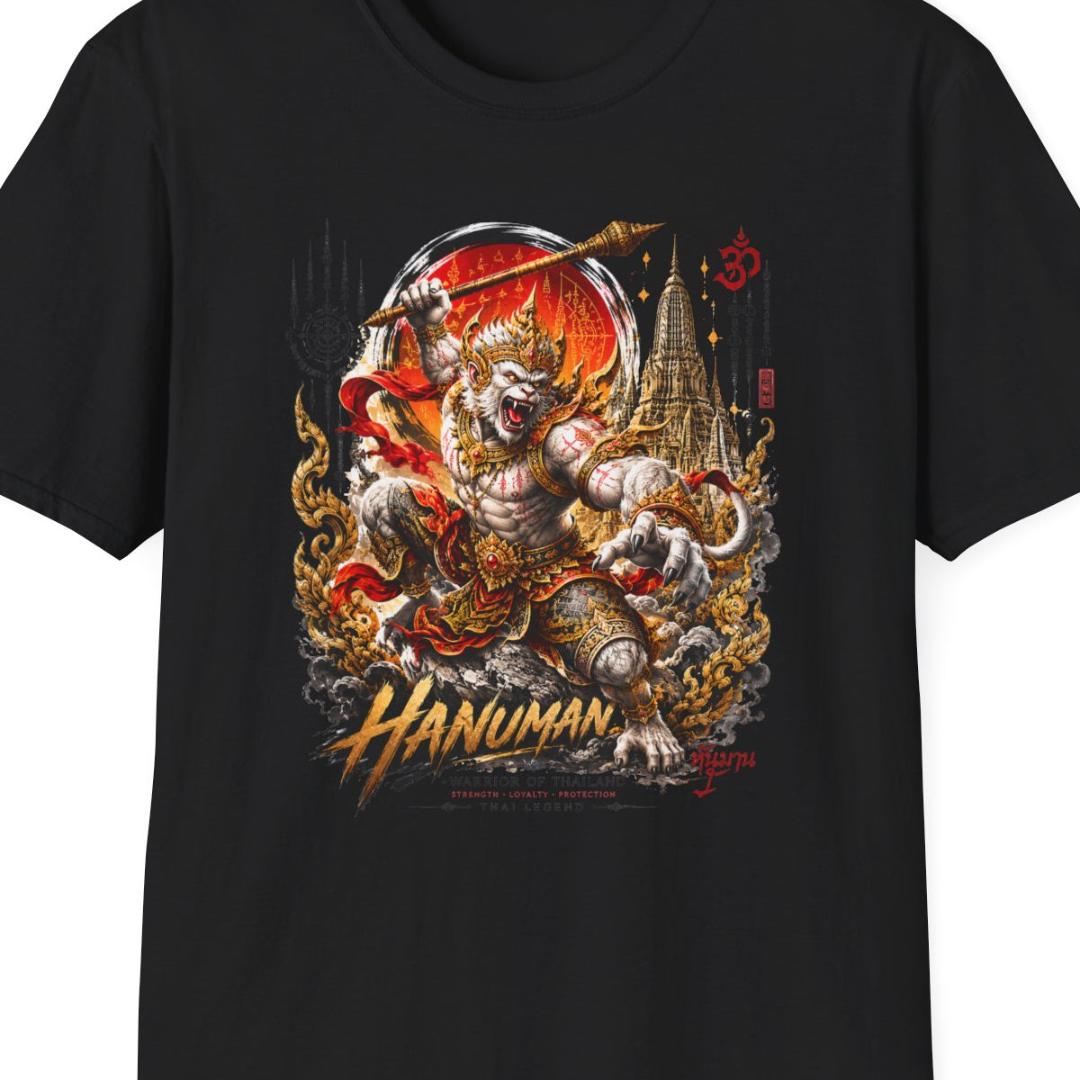 Black Hanuman T-Shirt – Design Nahaufnahme