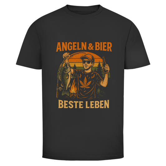Angeln & Bier T-Shirt – Beste Leben | Wild Boys Streetwear - Wild Boys Shop