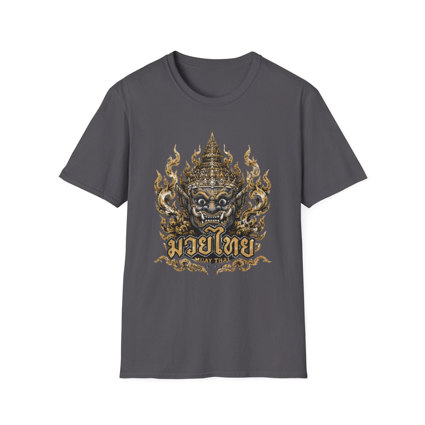 Muay Thai Yaksha Guardian T-Shirt – Thai Boxing Streetwear Dämonen Maske Graphic Tee
