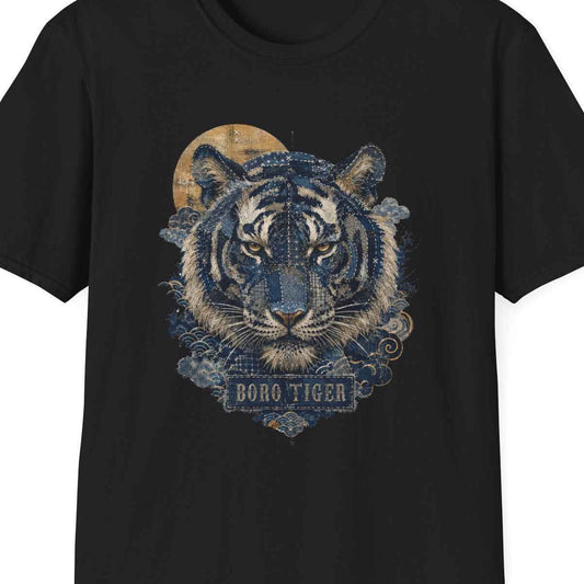 Boro Tiger T-Shirt – Vintage Japanese Streetwear | Wild Boys – Design Nahaufnahme