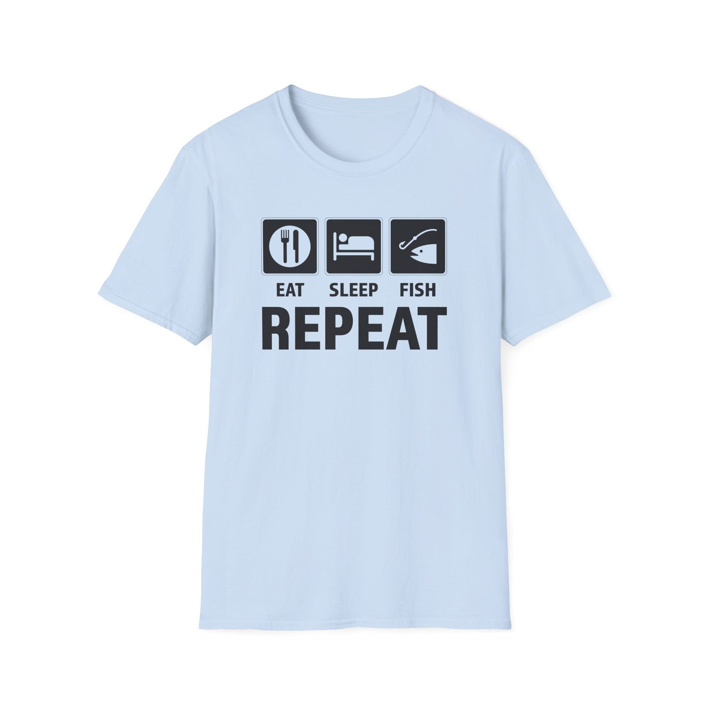 Eat Sleep Fish - Repeat – T-Shirt Lifestyle-Ansicht