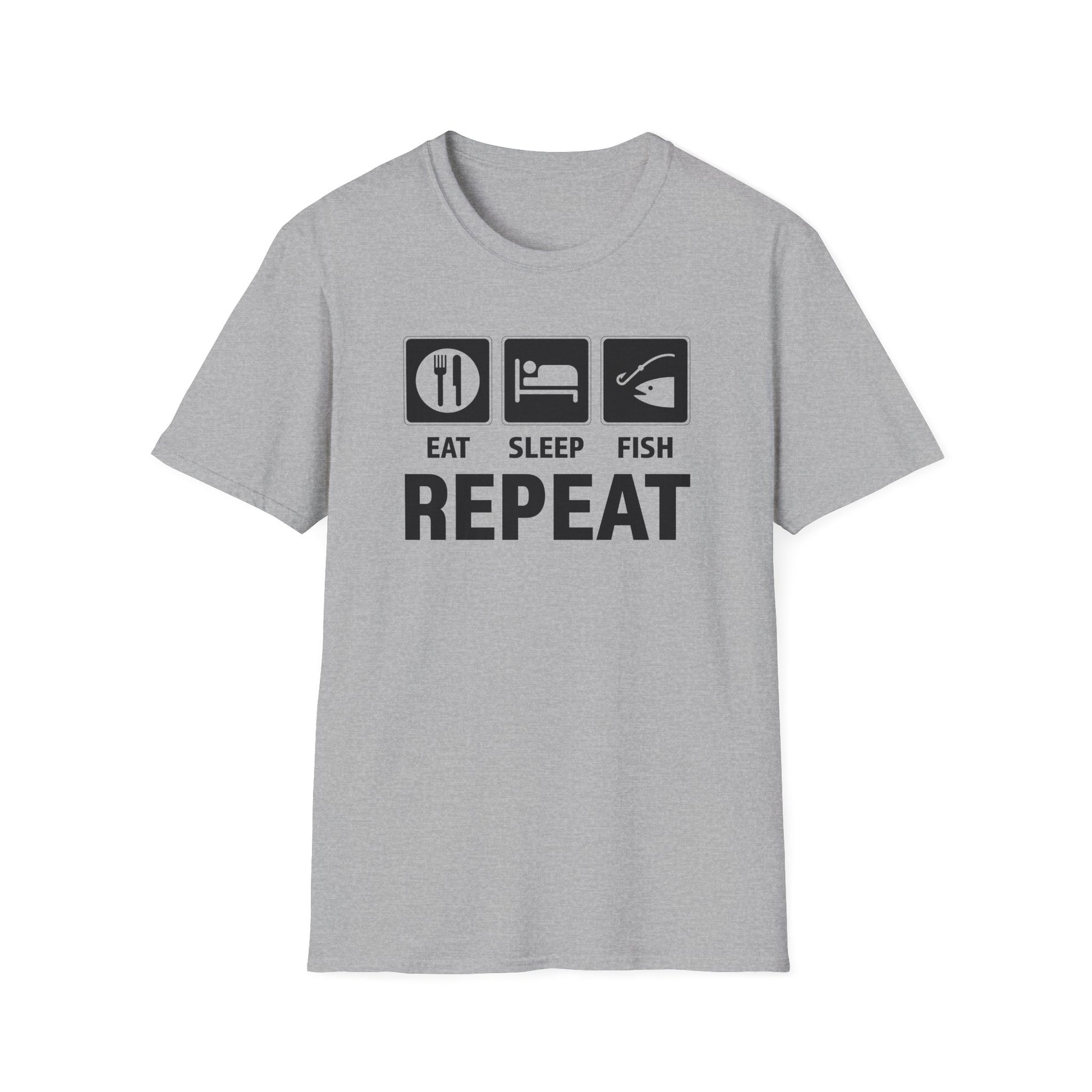 Eat Sleep Fish - Repeat – T-Shirt Rückansicht