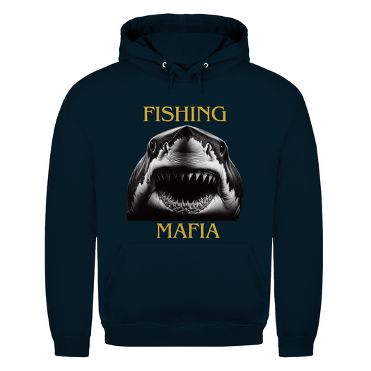 Fishing Mafia Hoodie – Angler Herren – Hoodie Designdetail Nahaufnahme