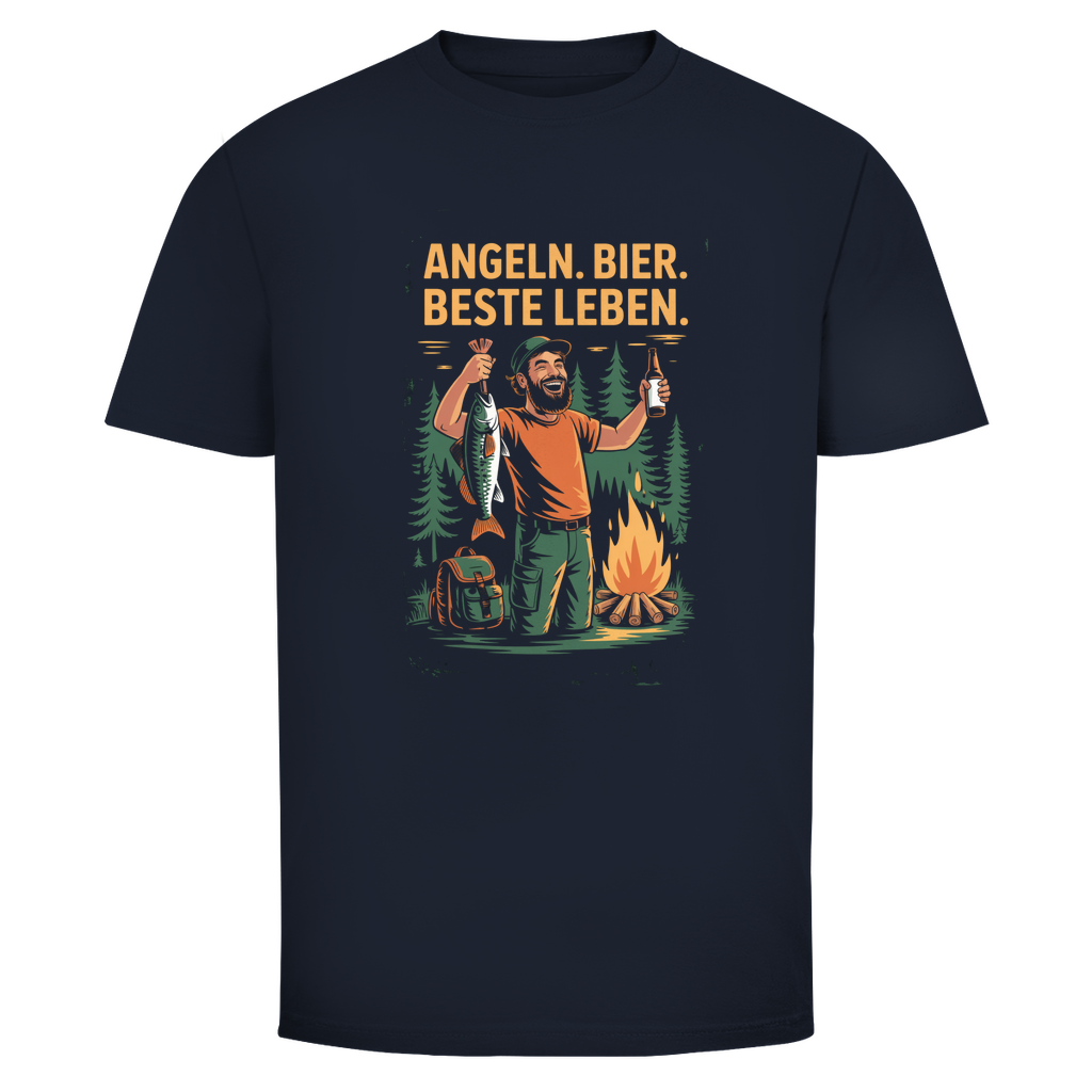 Angler T-Shirt – Angeln. Bier. Beste Leben. – Lustiges Camping & Outdoor Shirt für Männer - Wild Boys Shop