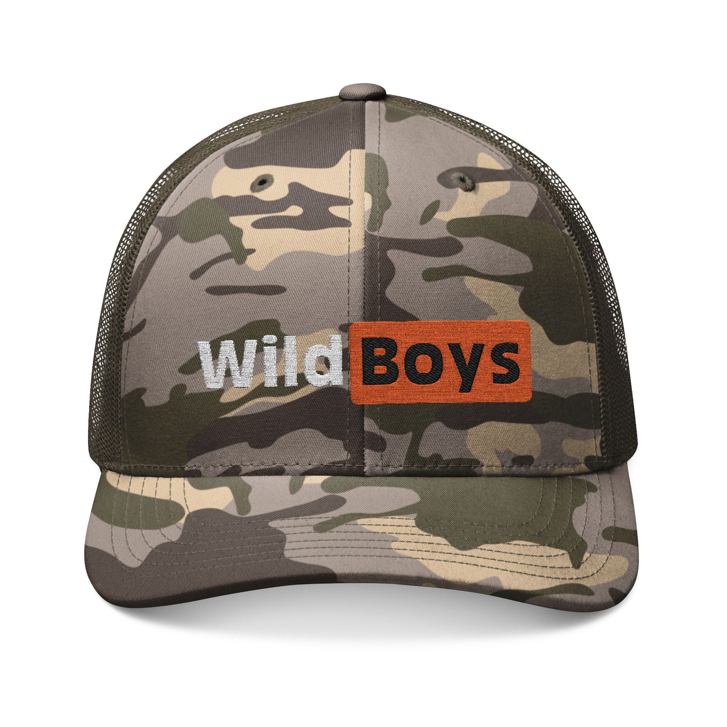 Camouflage Wild Boys Trucker Hat, Outdoor Cap for Adventures, Cool Gift for Camping, Hiking, Casual Wear, Trendy Accessory - Wild Boys Shop
