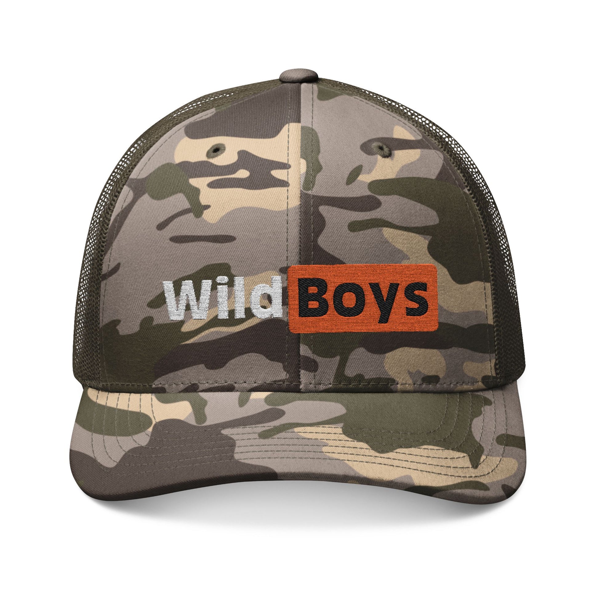Camouflage Wild Boys Trucker Hat, Outdoor Cap for Adventures, Cool Gift for Camping, Hiking, Casual Wear, Trendy Accessory - Wild Boys Shop