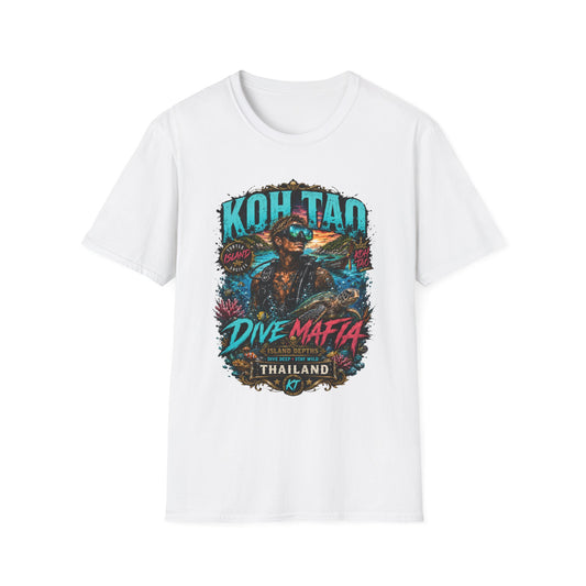 Koh Tao Dive Mafia T-Shirt weiß Scuba Diving Thailand Graphic Tee Streetwear Geschenk