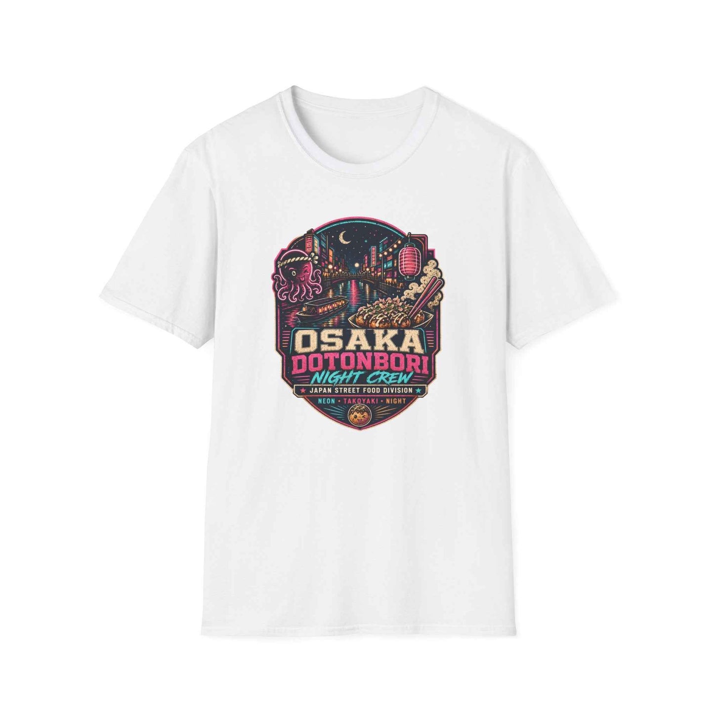 Osaka Dotonbori T-Shirt weiß Japan Street Food Graphic Tee Geschenk