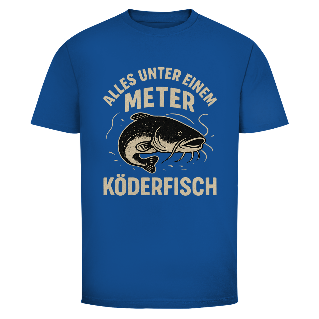 Angler T-Shirt – „Alles unter einem Meter ist Köderfisch“ – Waller Fishing Fun Shirt - Wild Boys Shop