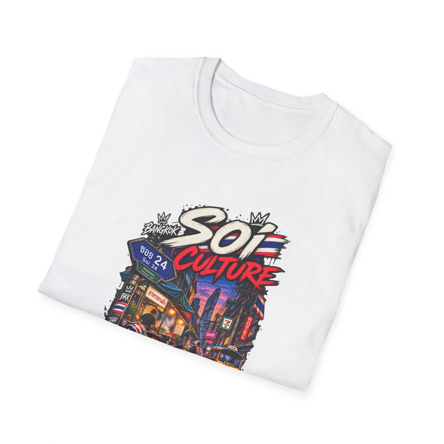 Bangkok Soi Culture T-Shirt Ruecken- und Detailansicht Thai Streetwear