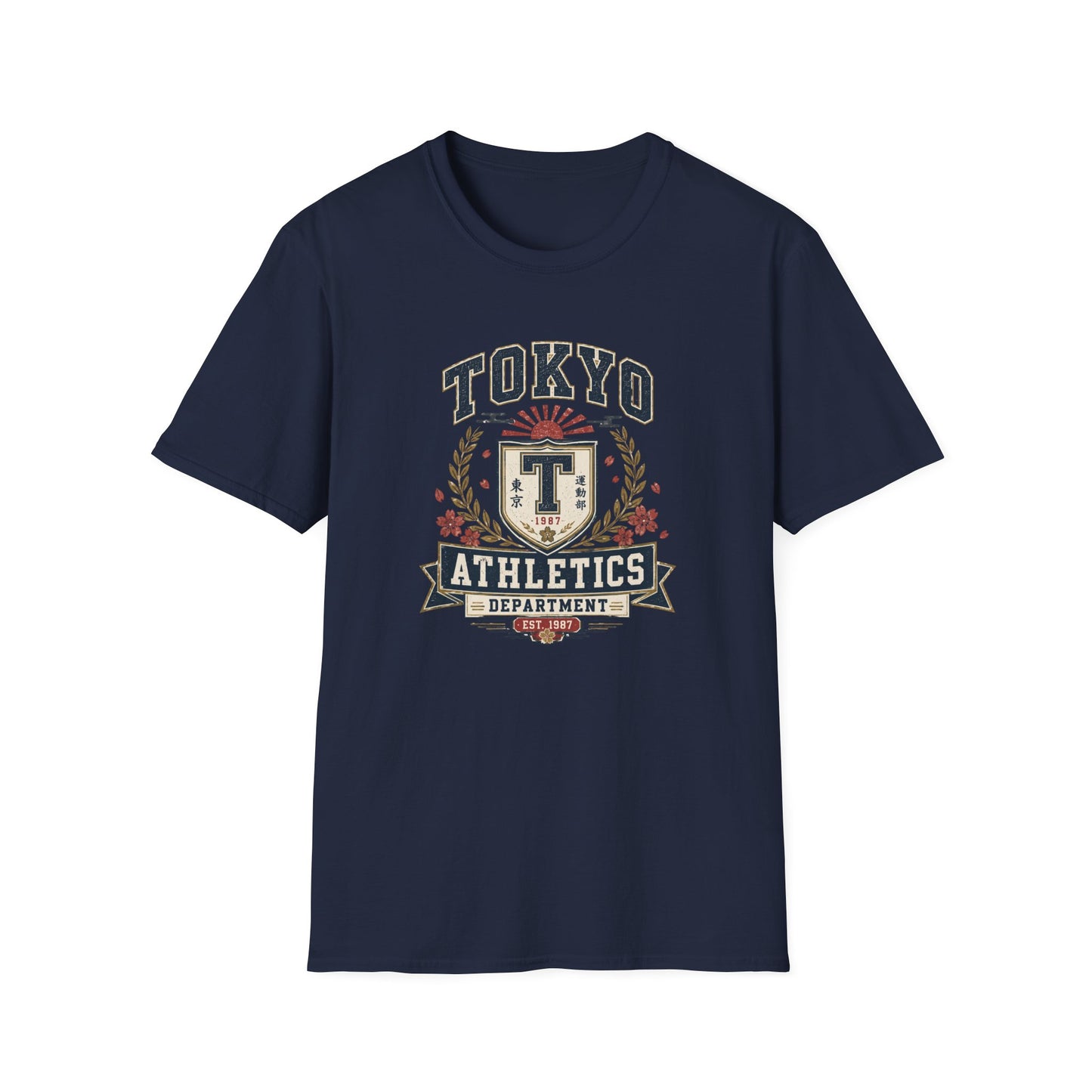 Tokyo Athletics Department T-Shirt Black Japanese Varsity Streetwear