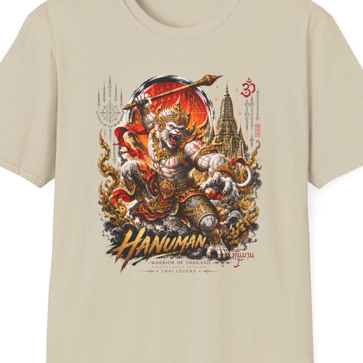 Sand Hanuman T-Shirt – Design Nahaufnahme