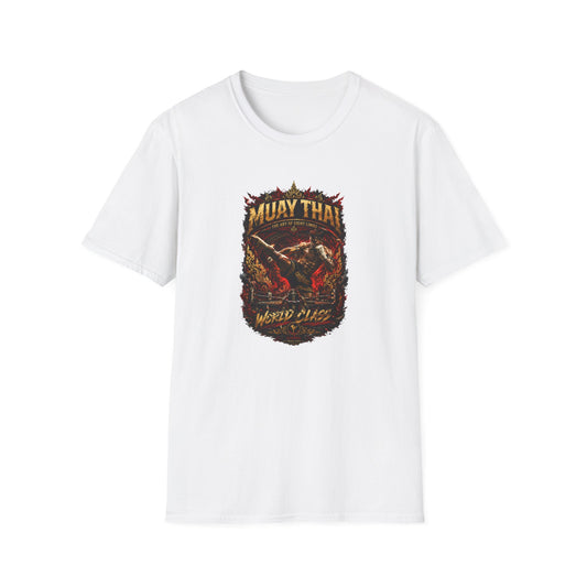 Muay Thai World Class T-Shirt dunkelbraun — Boxer Graphic Tee Thai Streetwear
