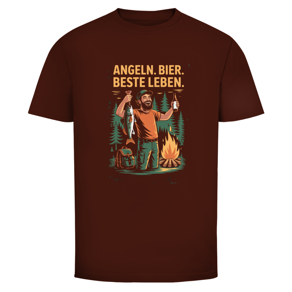 Angler T-Shirt – Angeln. Bier. Beste Leben. – Lustiges Camping & Outdoor Shirt für Männer - Wild Boys Shop