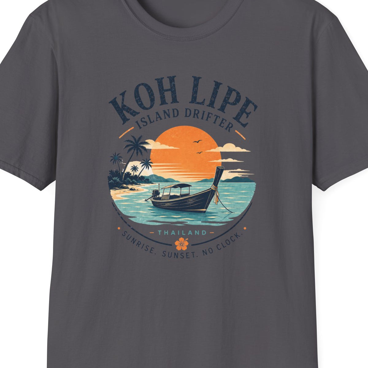 Black Koh Lipe Island Drifter T-Shirt – Design Nahaufnahme