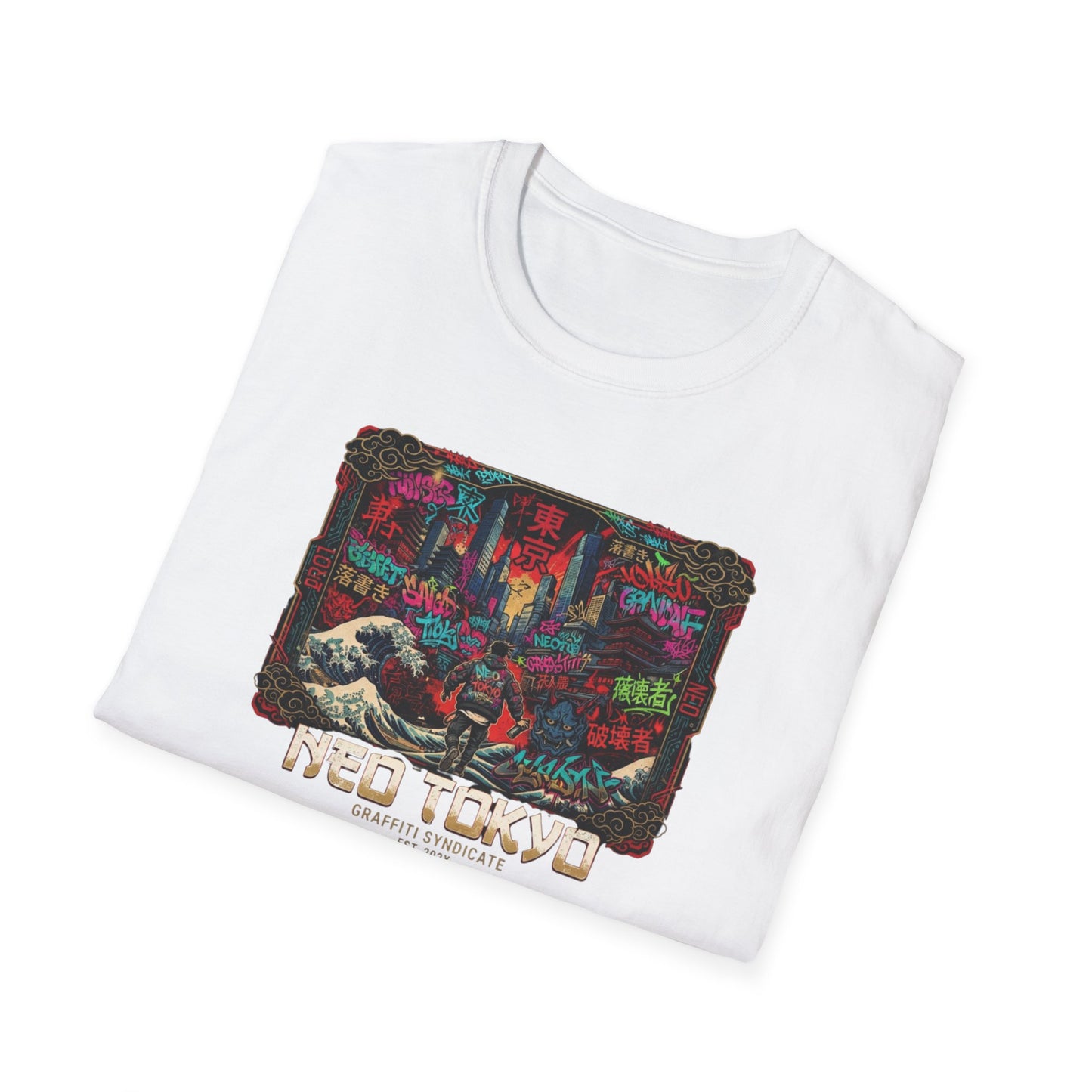 Tokyo Graffiti T-Shirt Rückansicht — Japanese Streetwear