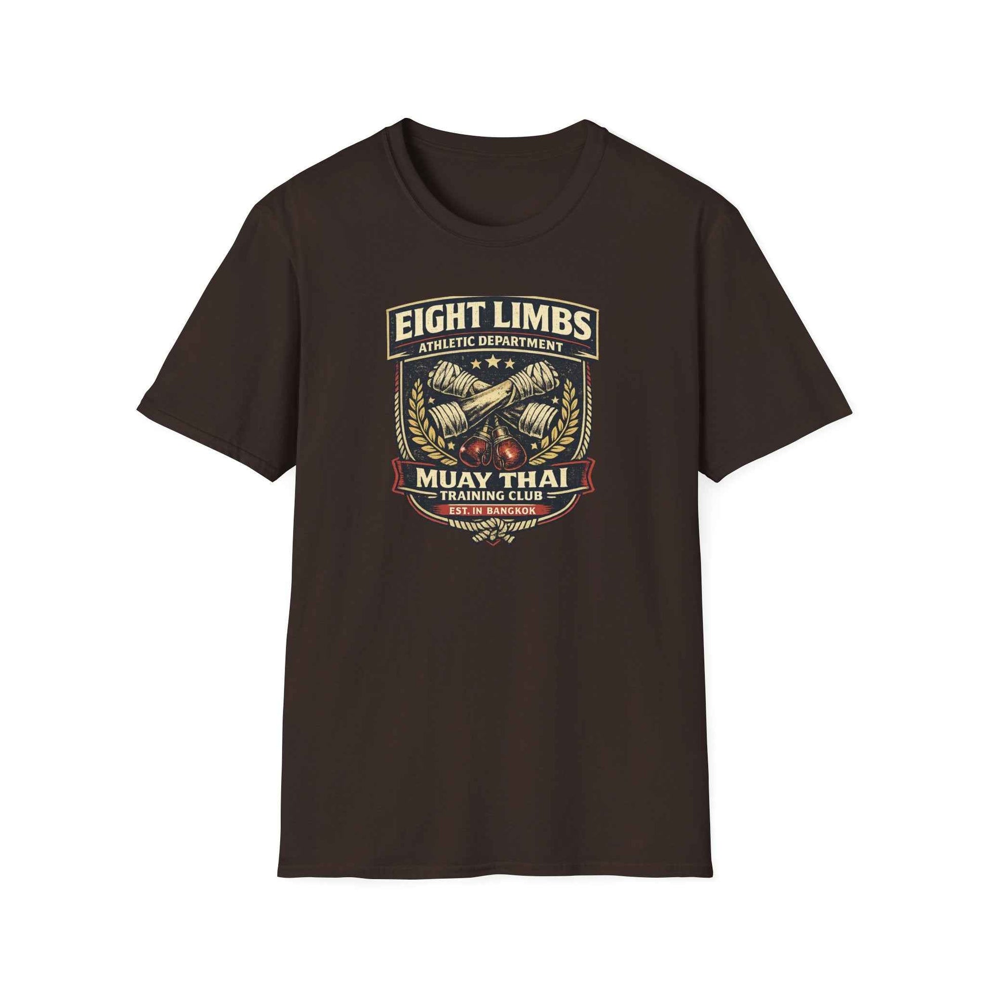 Eight Limbs Muay Thai T-Shirt – Bangkok Training Club Vintage Badge Graphic Tee