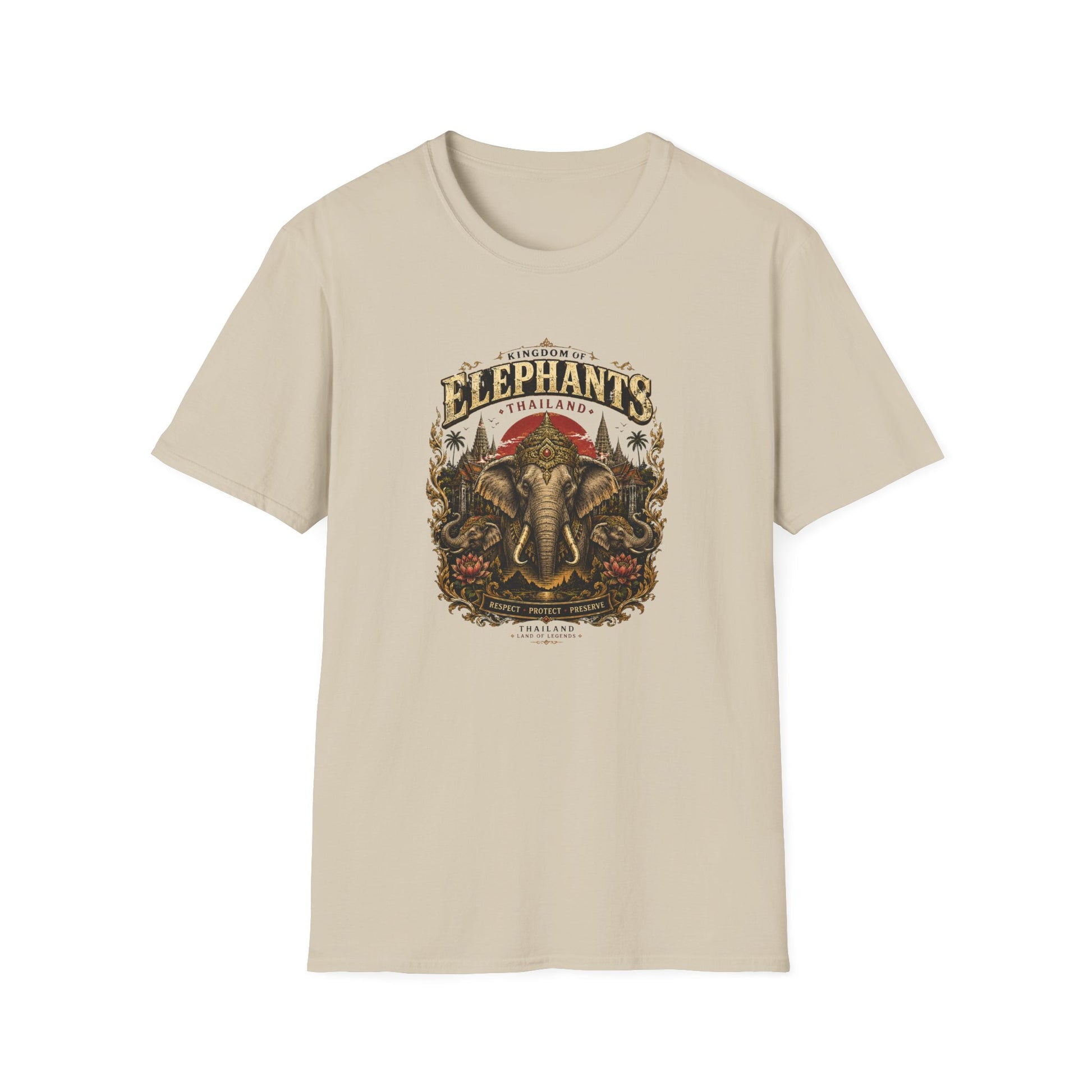 Kingdom of Elephants T-Shirt Detailansicht Design gefaltet