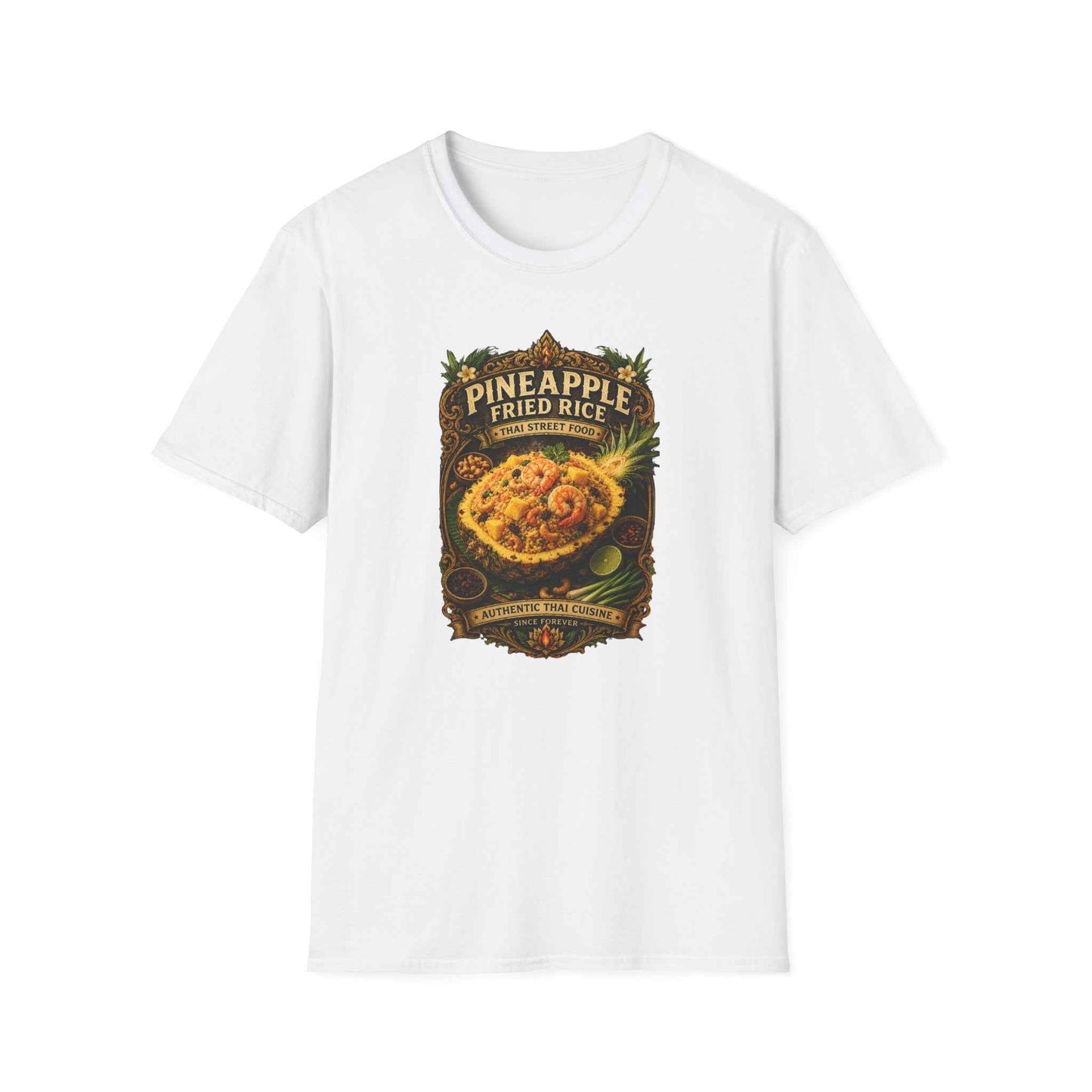 Pineapple Fried Rice T-Shirt — Thai Street Food Grafik Tee Asian Streetwear Herren Damen