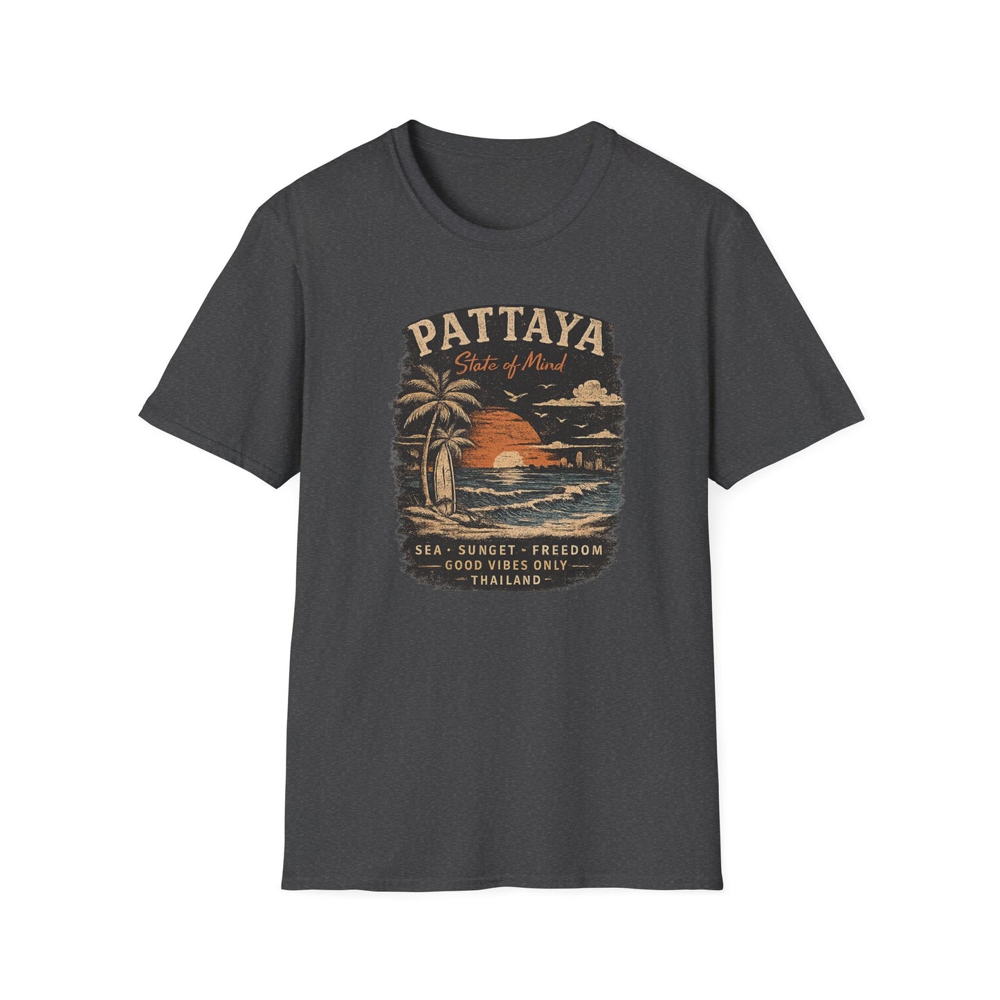 Pattaya Shirt Dark Chocolate — Thailand Beach Streetwear Unisex