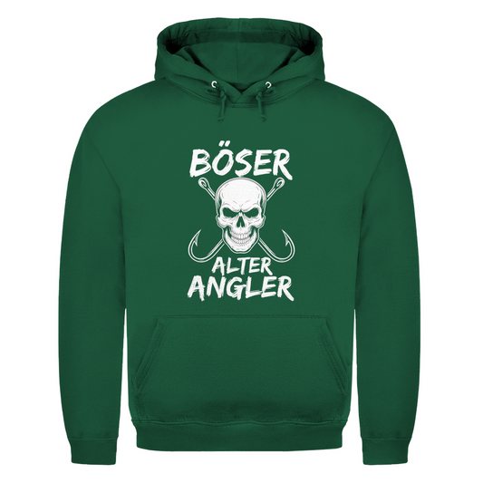 Böser alter Angler Hoodie – Das Original – Hoodie Designdetail Nahaufnahme