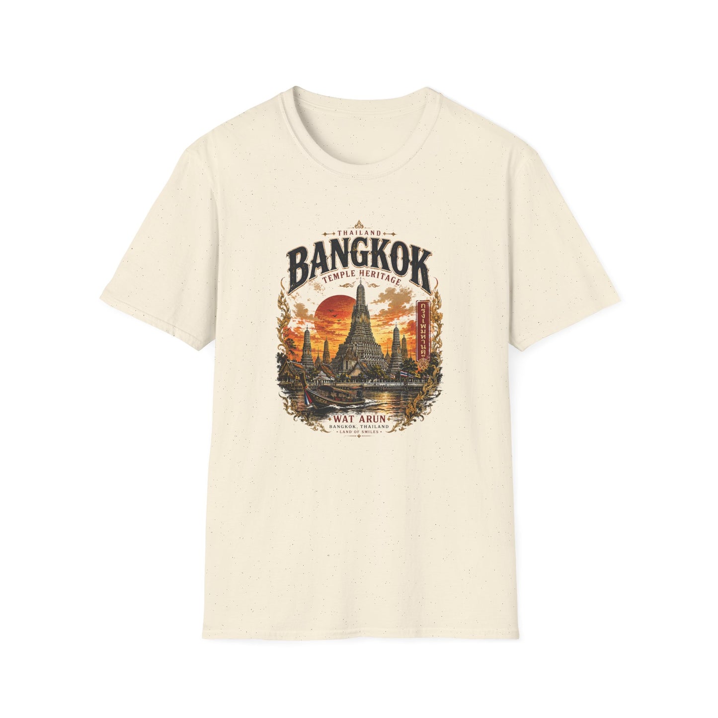 Wat Arun Tempel T-Shirt Bangkok Thailand Rückansicht Streetwear
