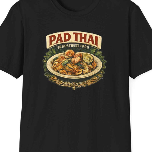 Black Pad Thai T-Shirt – Design Nahaufnahme
