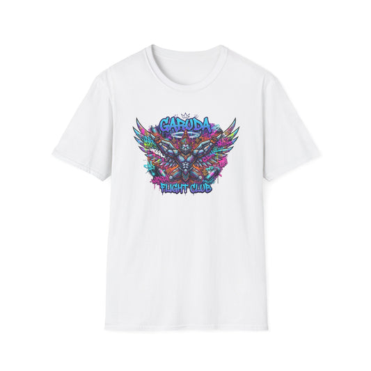 Garuda T-Shirt weiss - Thai Streetwear Graphic Tee Neon Design