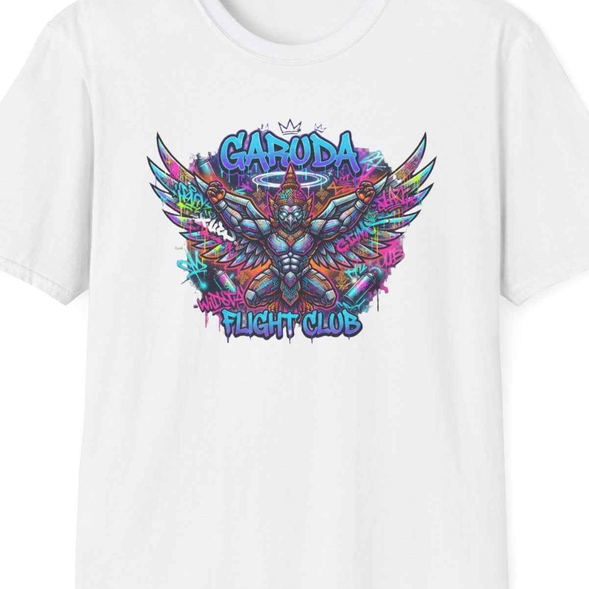 White Garuda T-Shirt – Design Nahaufnahme