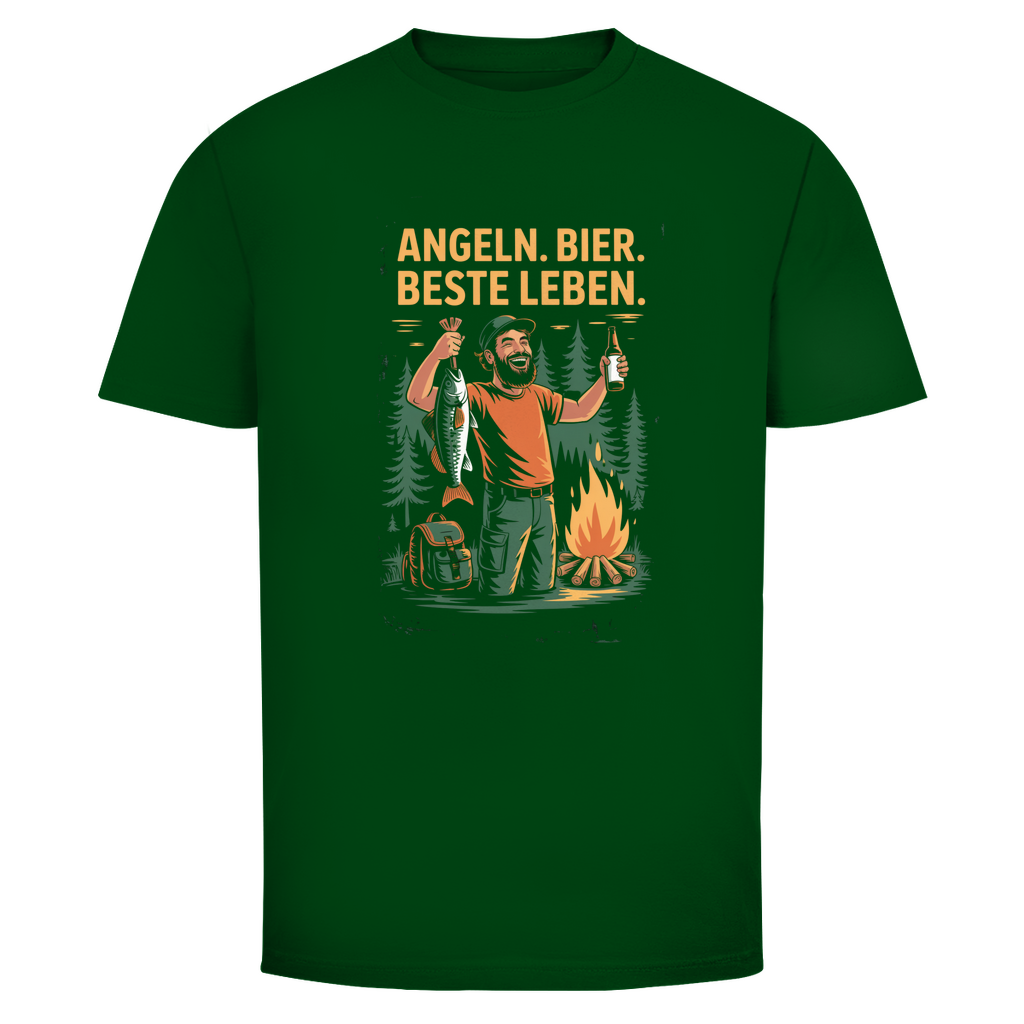 Angler T-Shirt – Angeln. Bier. Beste Leben. – Lustiges Camping & Outdoor Shirt für Männer - Wild Boys Shop
