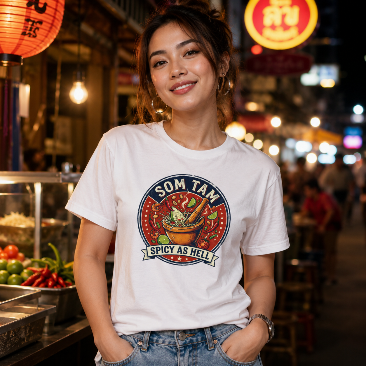 Som Tam T-Shirt – Spicy as Hell · Thai Food Graphic Tee | Wild Boys Asia
